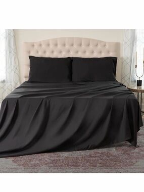 Northwest Ashford Home Essentials Bedding🛏️4 Pcs Stretch Limo Black King Sz